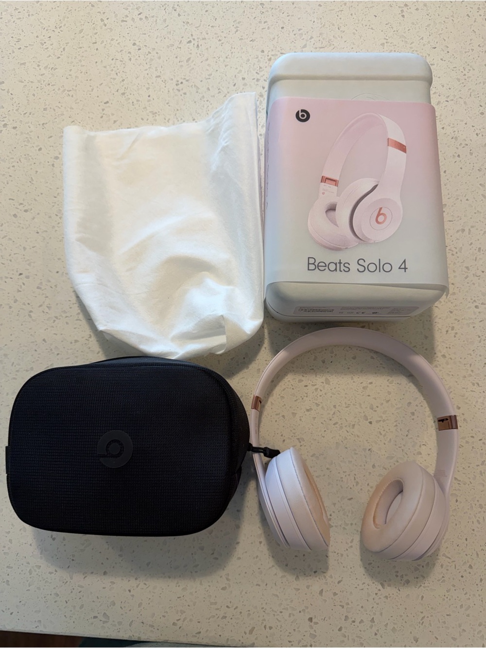 Beats by Dre Solo 4 Wireless Headphones - Light Pink with Rose Gold Accents
